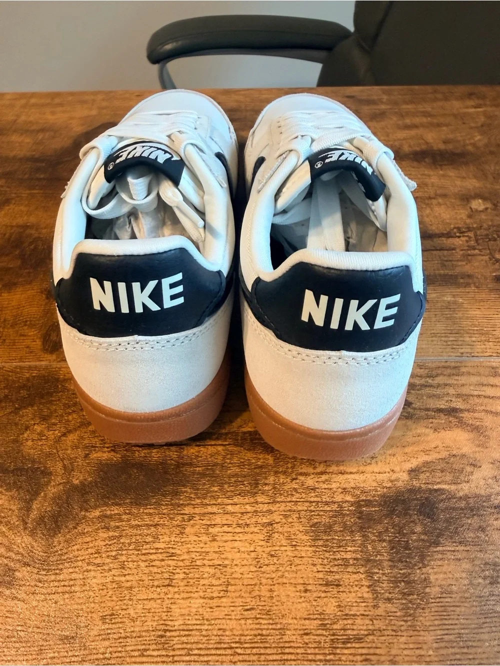 Nike Men’s White Field General Low-Top Sneakers with Black Swoosh